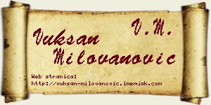 Vuksan Milovanović vizit kartica